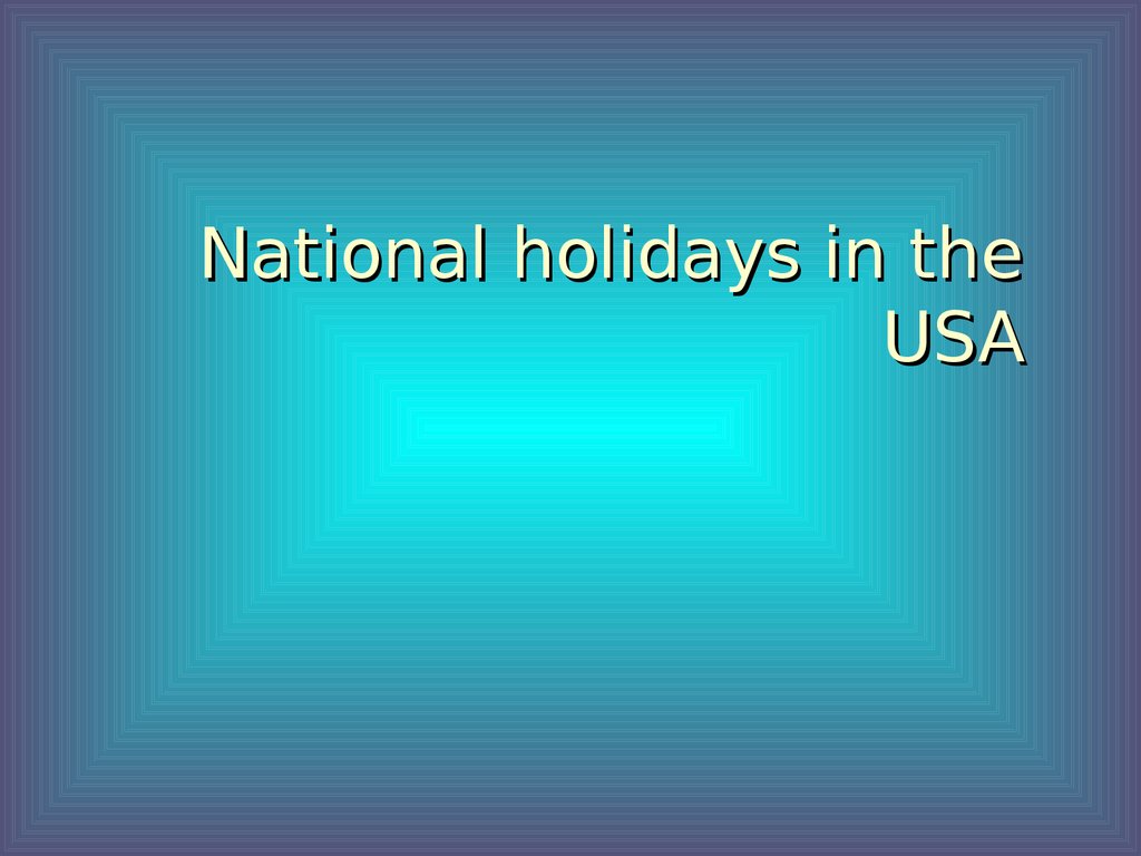 national holidays in usa presentation