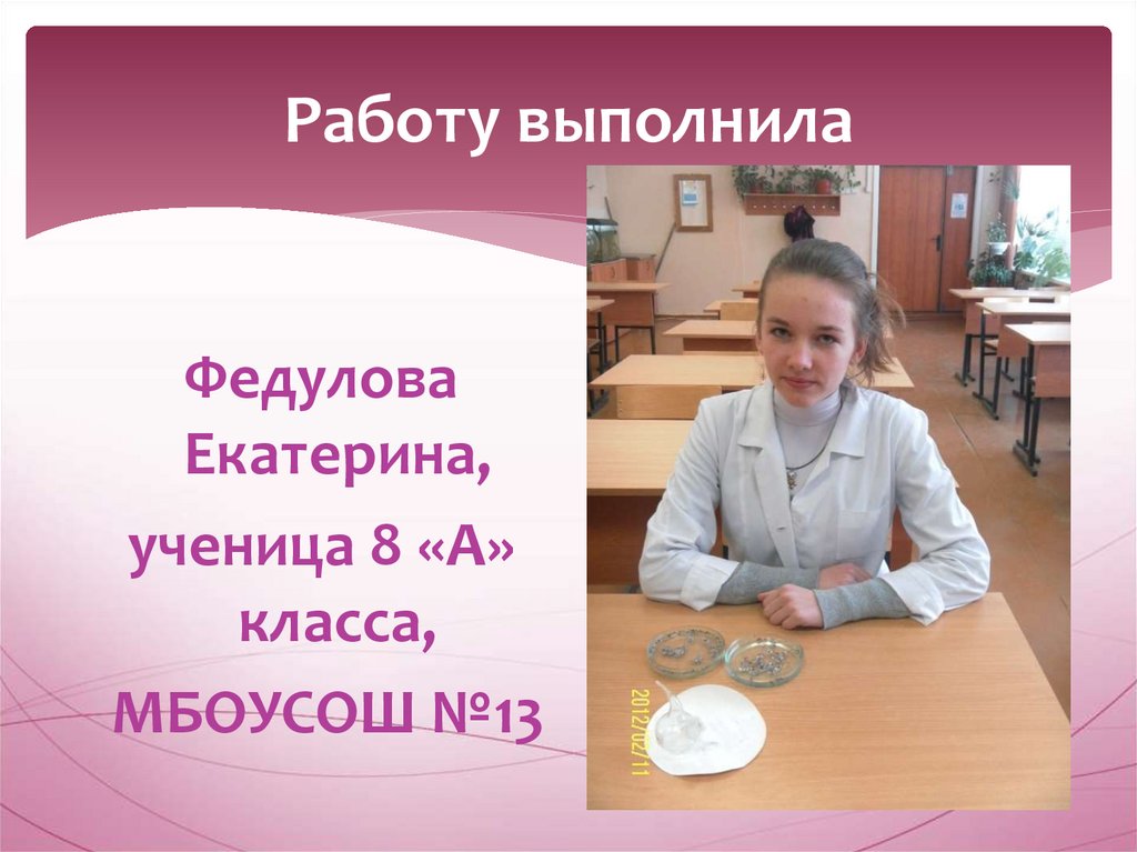 Работу выполнила