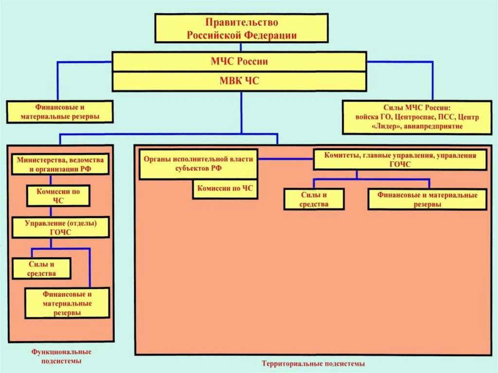 Структура и органы управления рсчс
