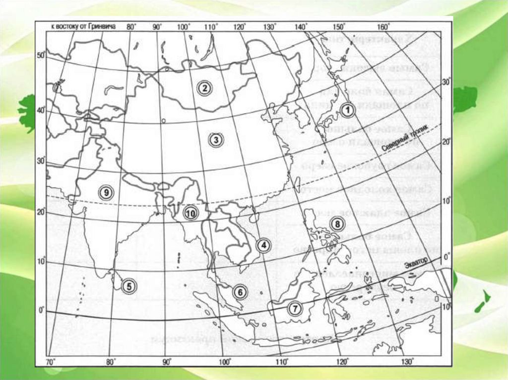 Номенклатура по географии 7 класс евразия карта