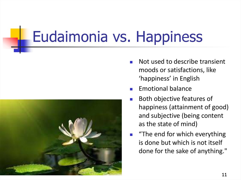 Eudaimonia vs. Happiness