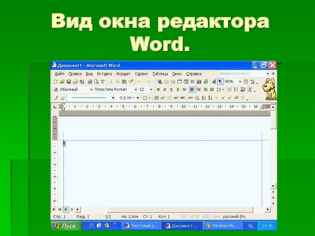 Документ word имеет расширение. Окно редактора Word. Окно редактора в ворд. Вид окна Word. Типы окон в Ворде.