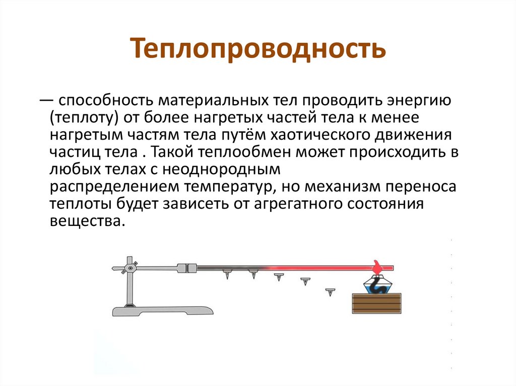 Теплопередача физика. Теплопроводность. Теплопроводность твердых тел.