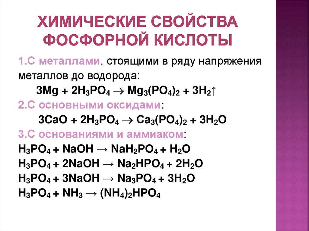 Фосфорная кислота входит в состав