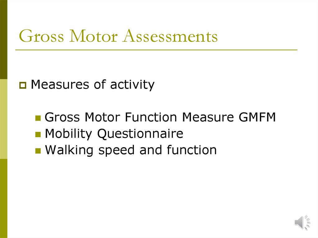 Gross Motor Assessments