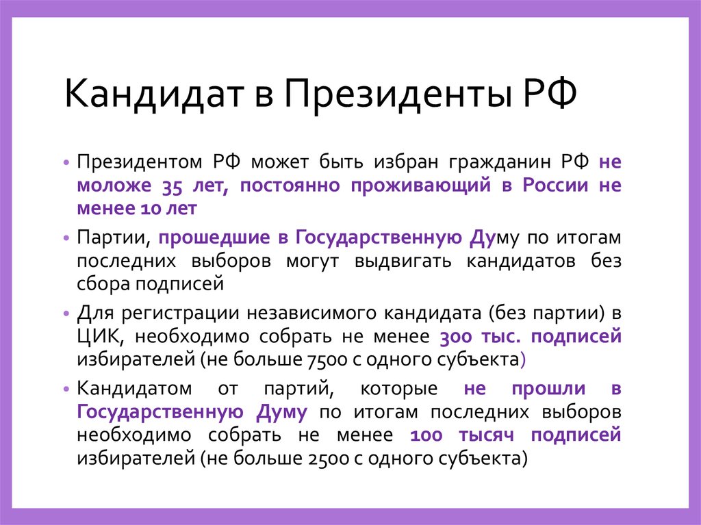 Законодательство рф о выборах презентация