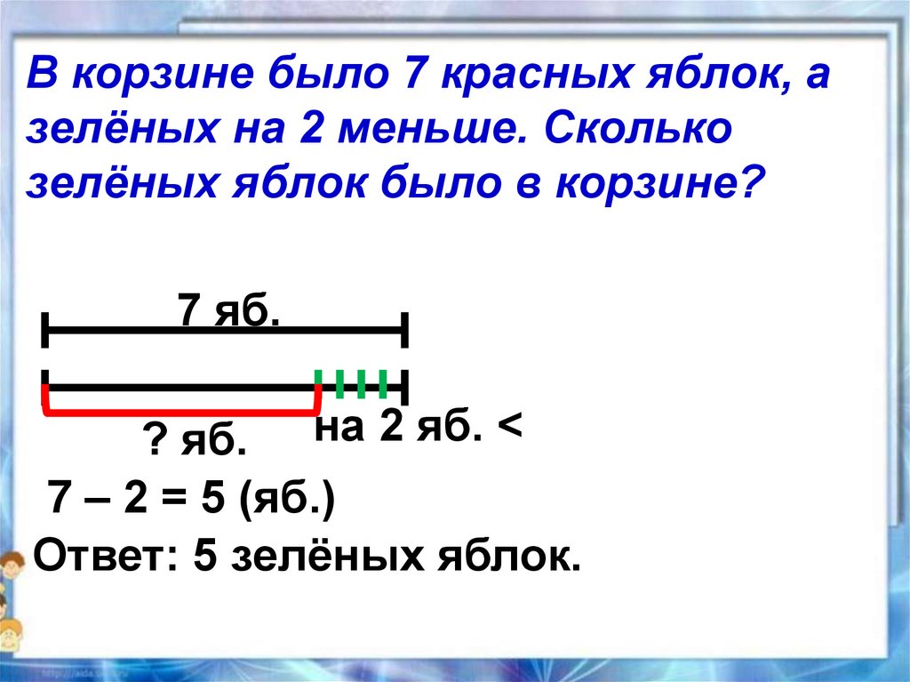 Задача на увеличение числа на несколько единиц