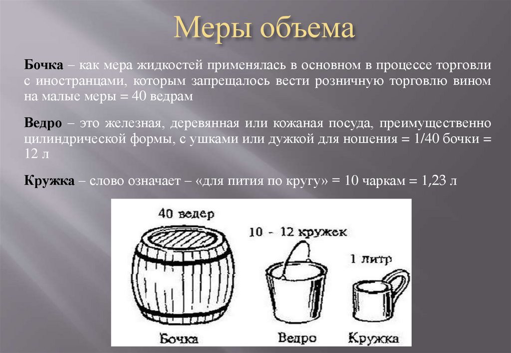 Старинные меры объема использующиеся в древней руси. Меры объема в древней Руси. Старинные меры объема на Руси. Старинные меры объема использовавшиеся в древней Руси. Старинные меры объема используемые в древней Руси.