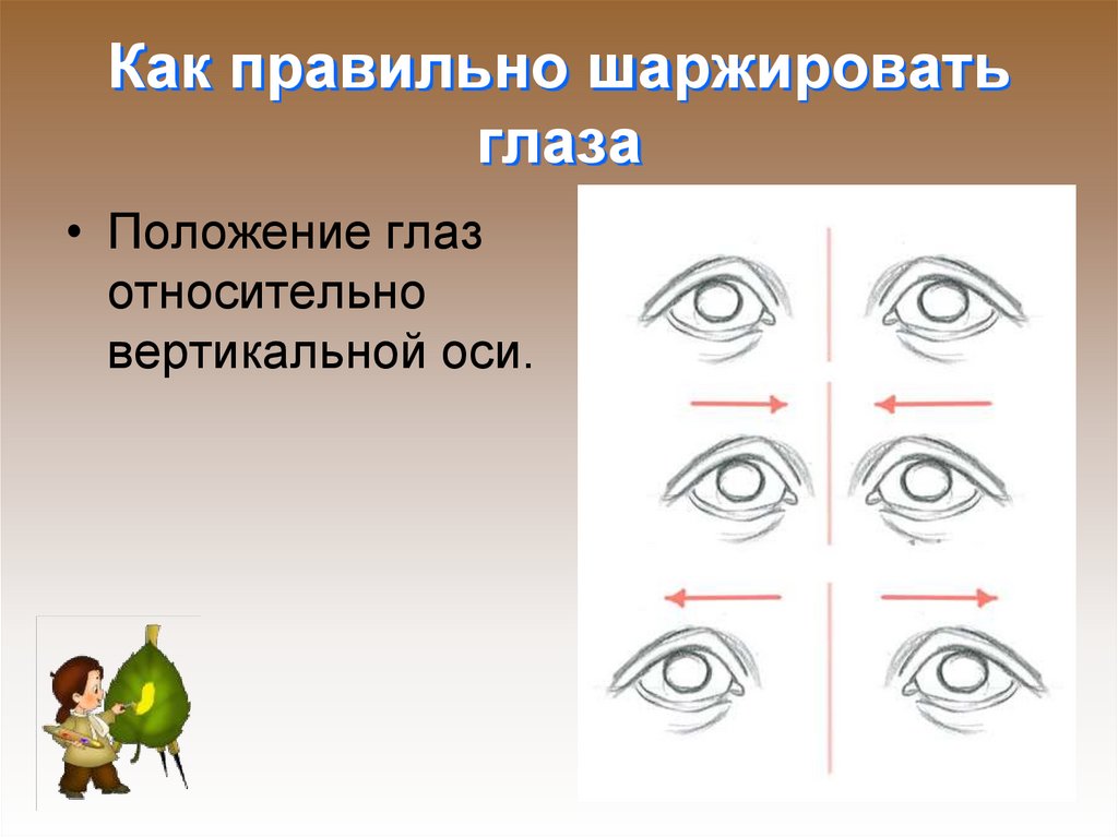 Положение глаз. Глаза по положению. Глаза по расположению относительно горизонтальной оси. Урок изо 6 класс изображения глаза.