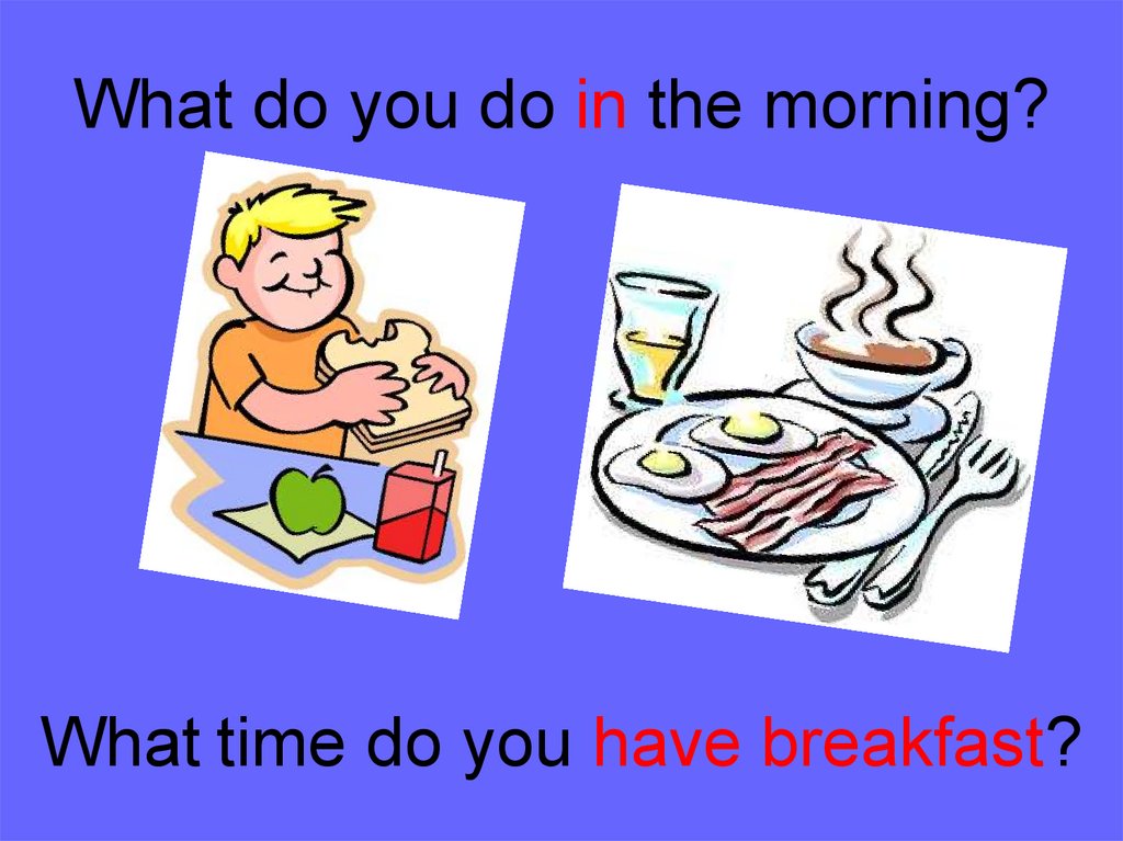 What do you do in the morning?