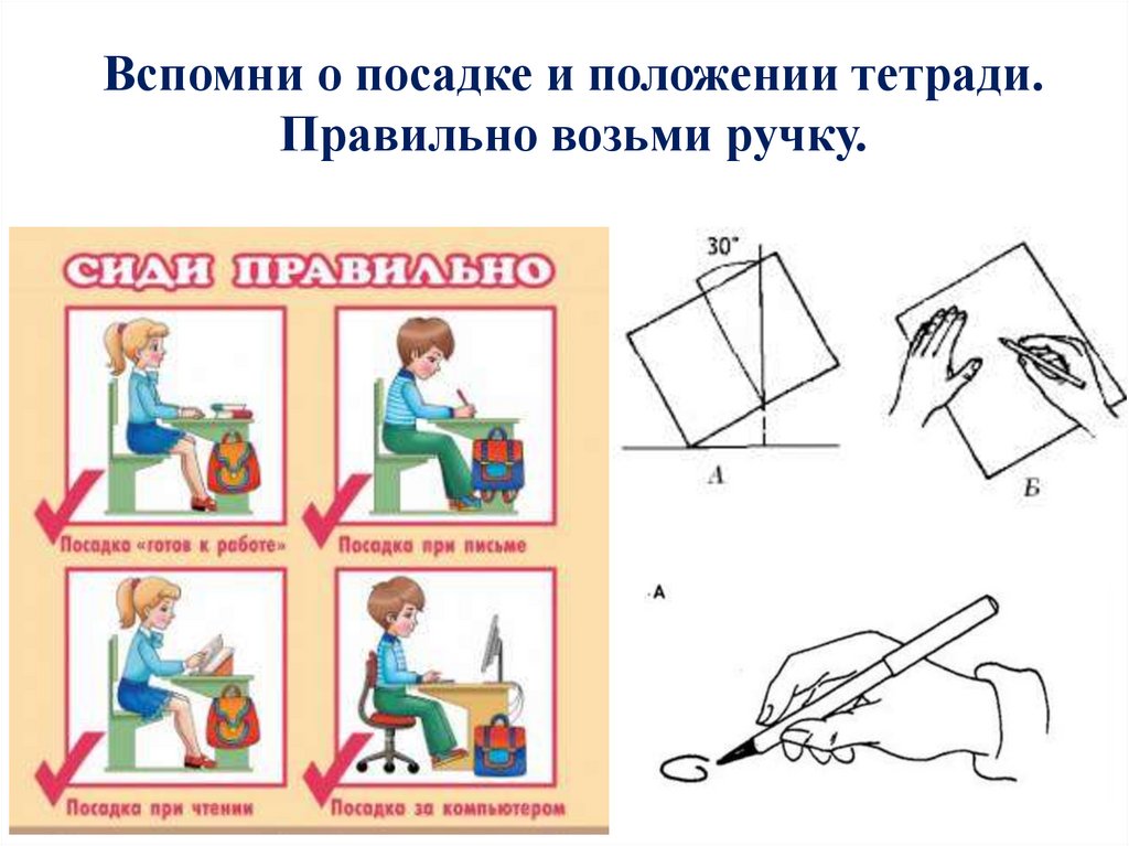 Письменное положение. Правильное расположение тетради при письме. Положение при письме. Положение руки при письме. Как правильно положение при письме.