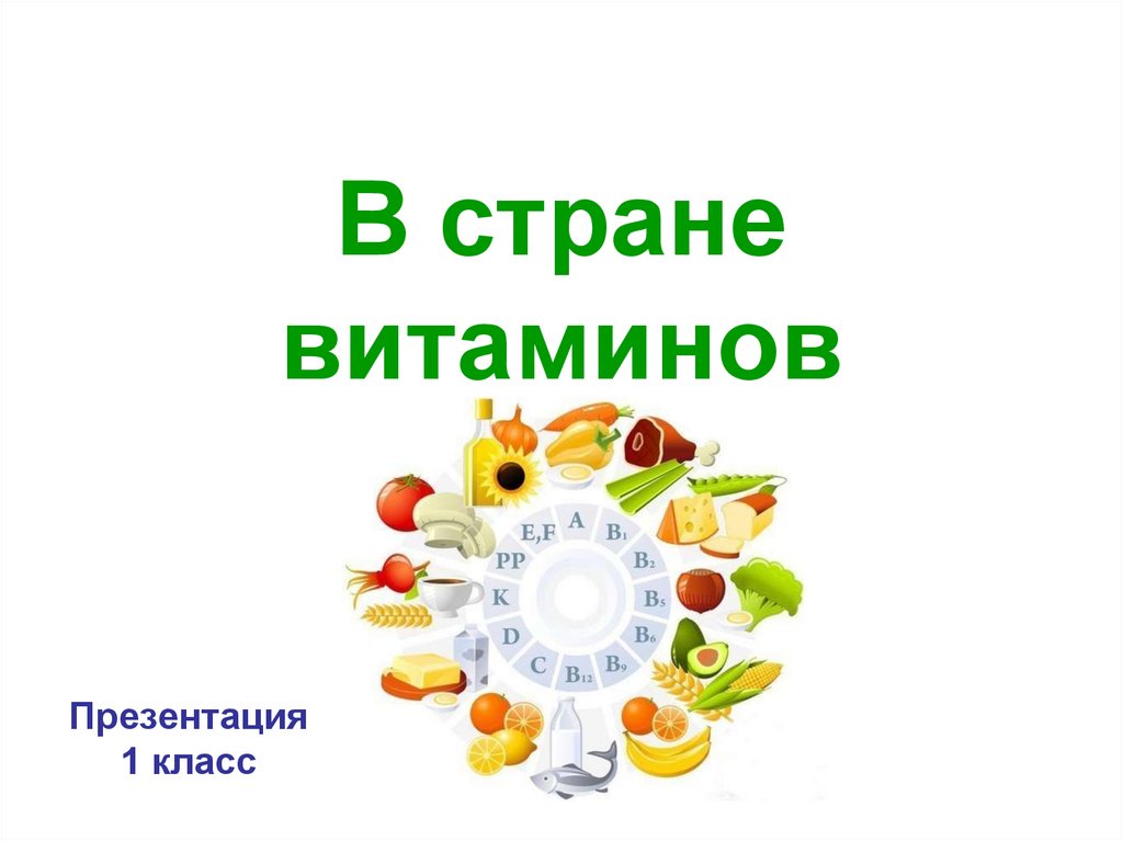 Витамины презентация 1 класс