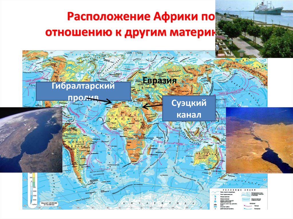 Отношение материка к экватору евразия
