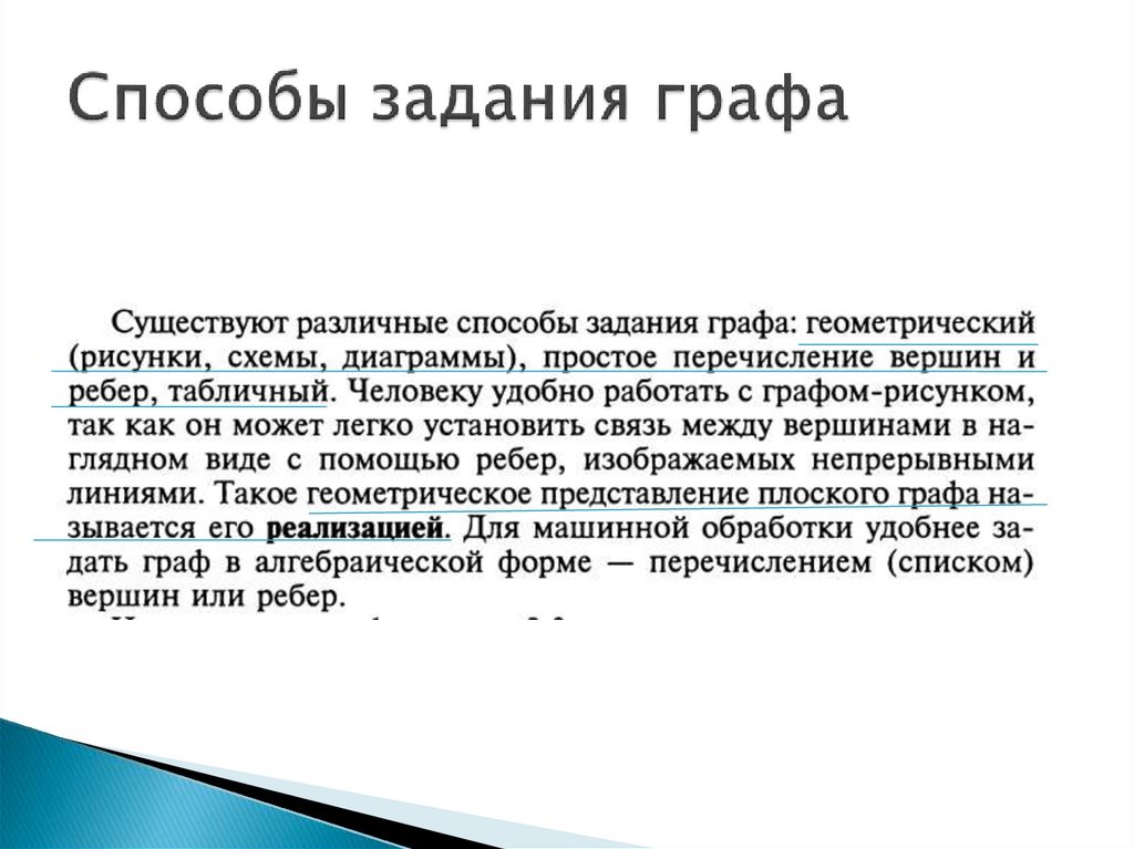 Способы задания графа