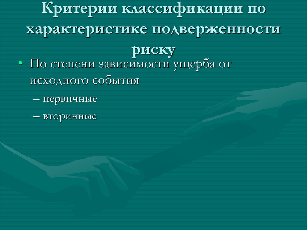 Группа риска классификация