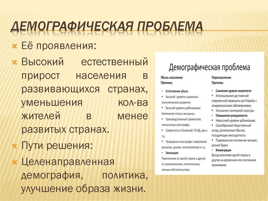 Демографическая проблема