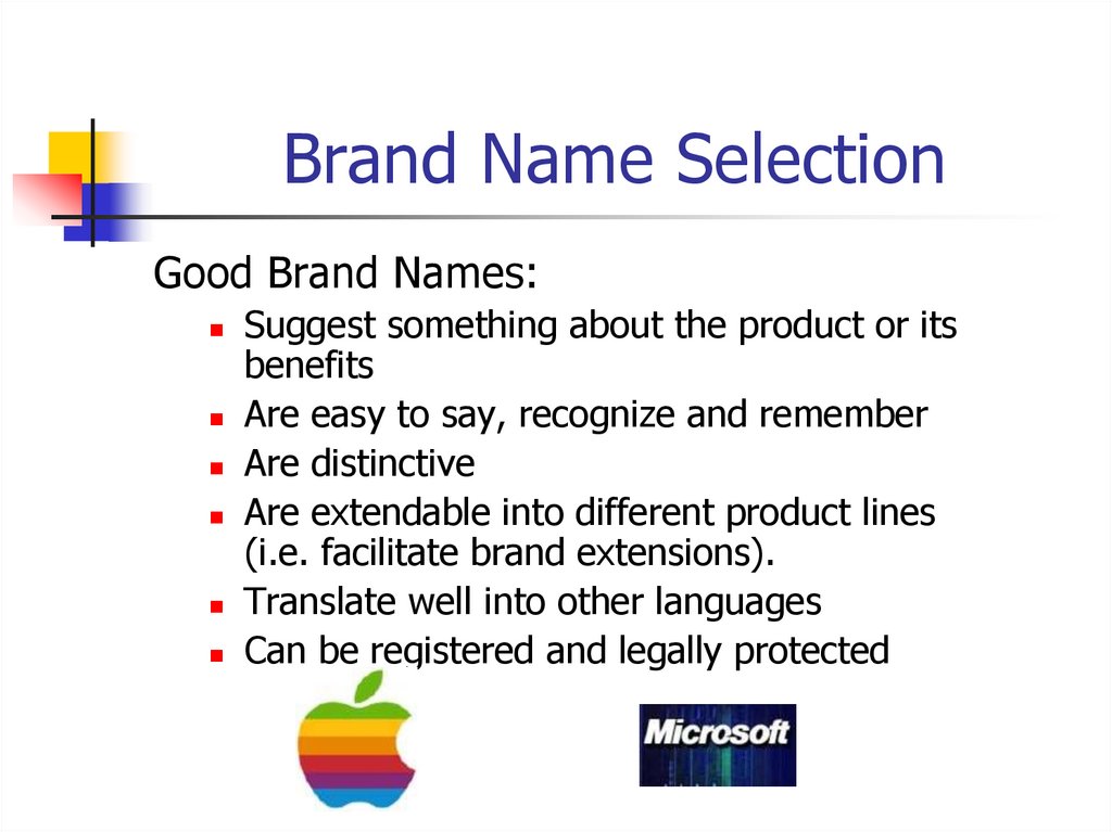 Brand Name Selection