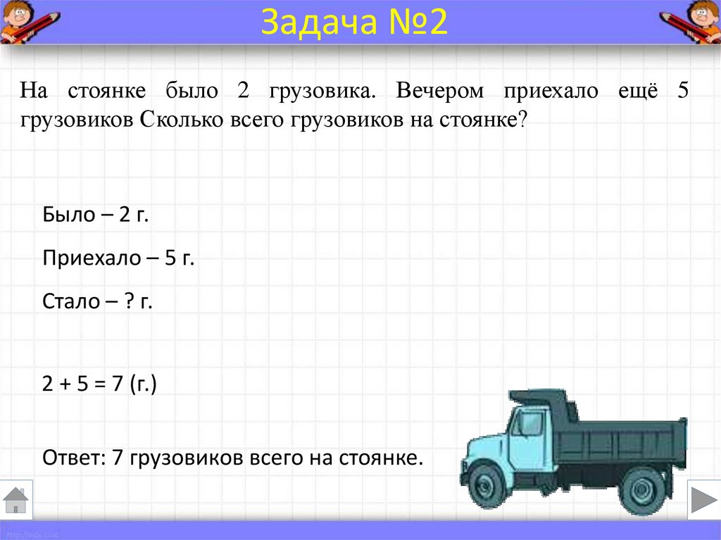 Оформление задач в презентации