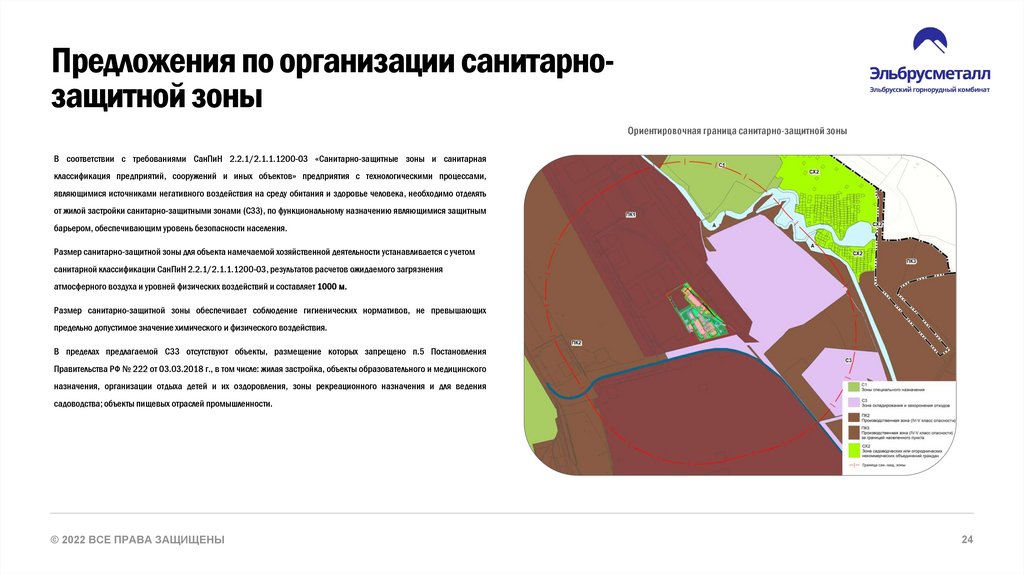 Предложения по организации санитарно-защитной зоны