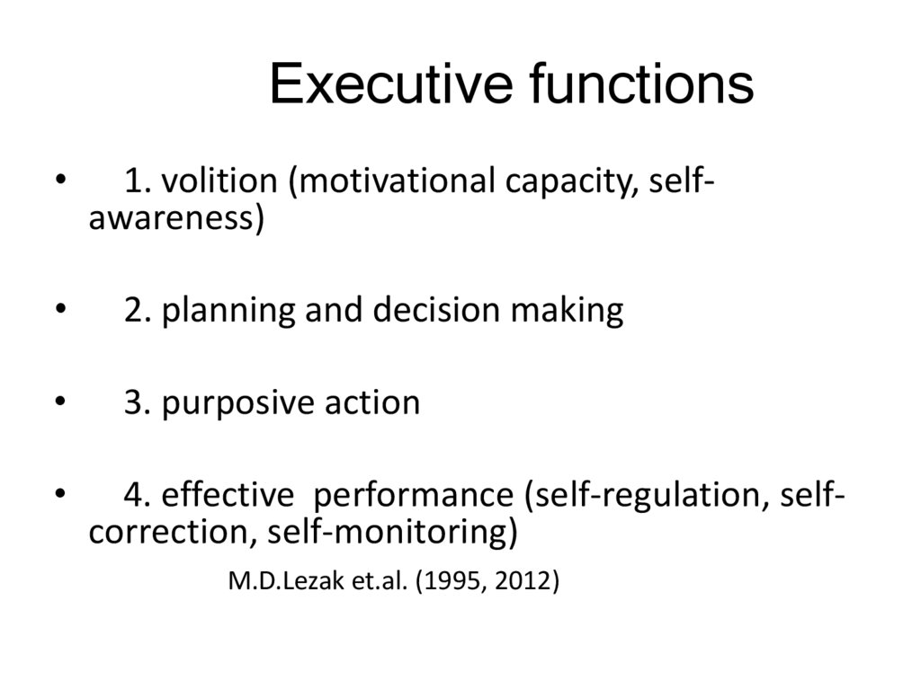 Executive functions