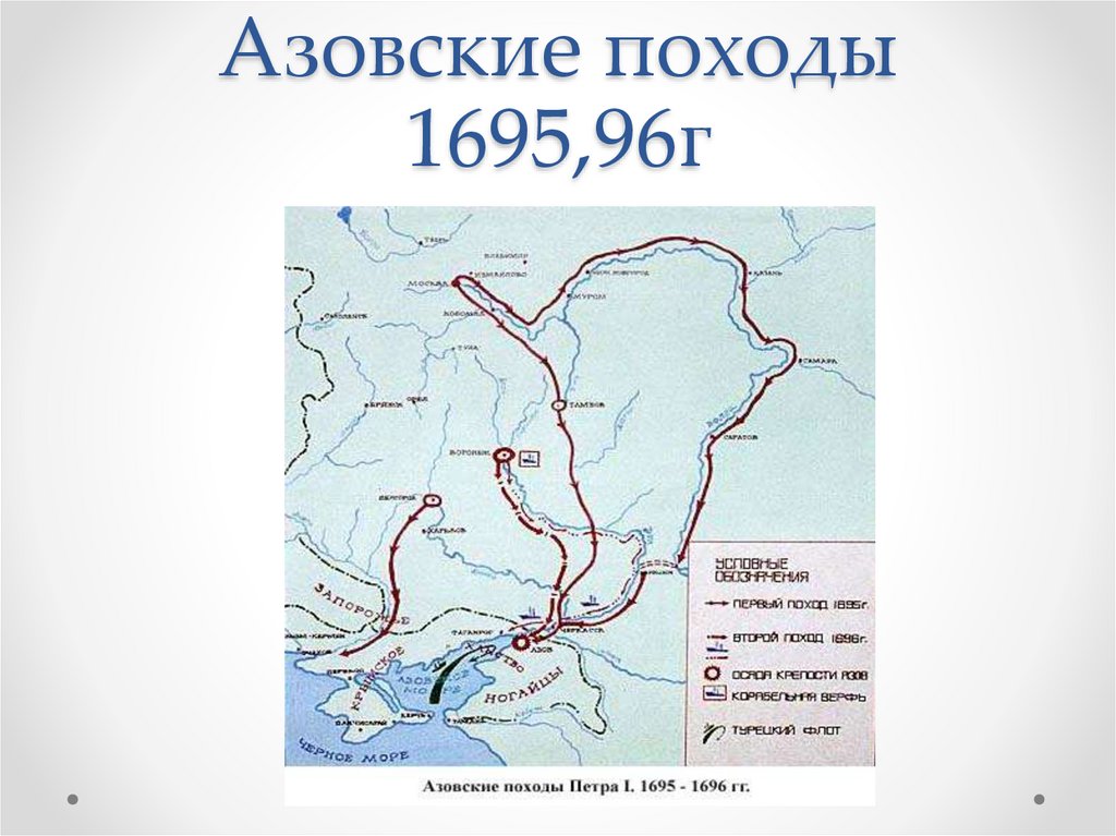 Азовские походы 1695,96г