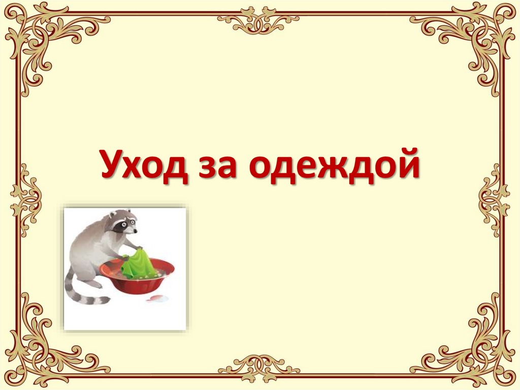 Презентация повседневный уход за одеждой