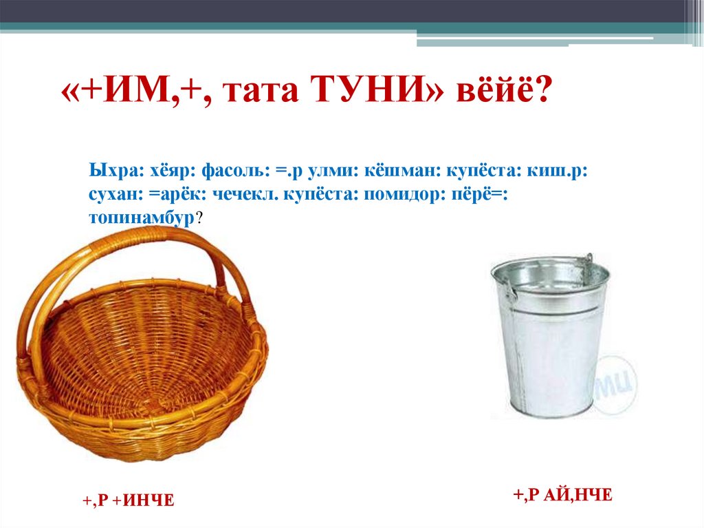 «+ИМ,+, тата ТУНИ» вёйё?