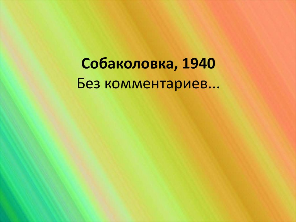 Собаколовка, 1940 Без комментариев...