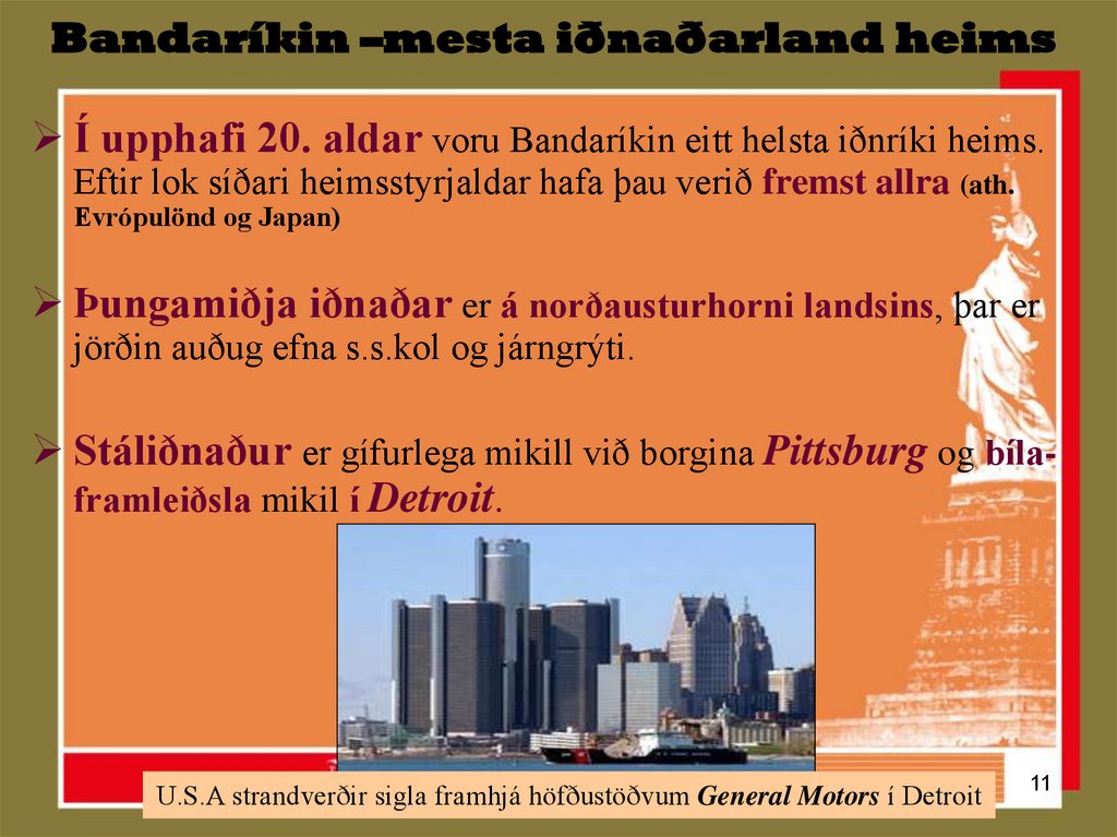 Bandaríkin –mesta iðnaðarland heims