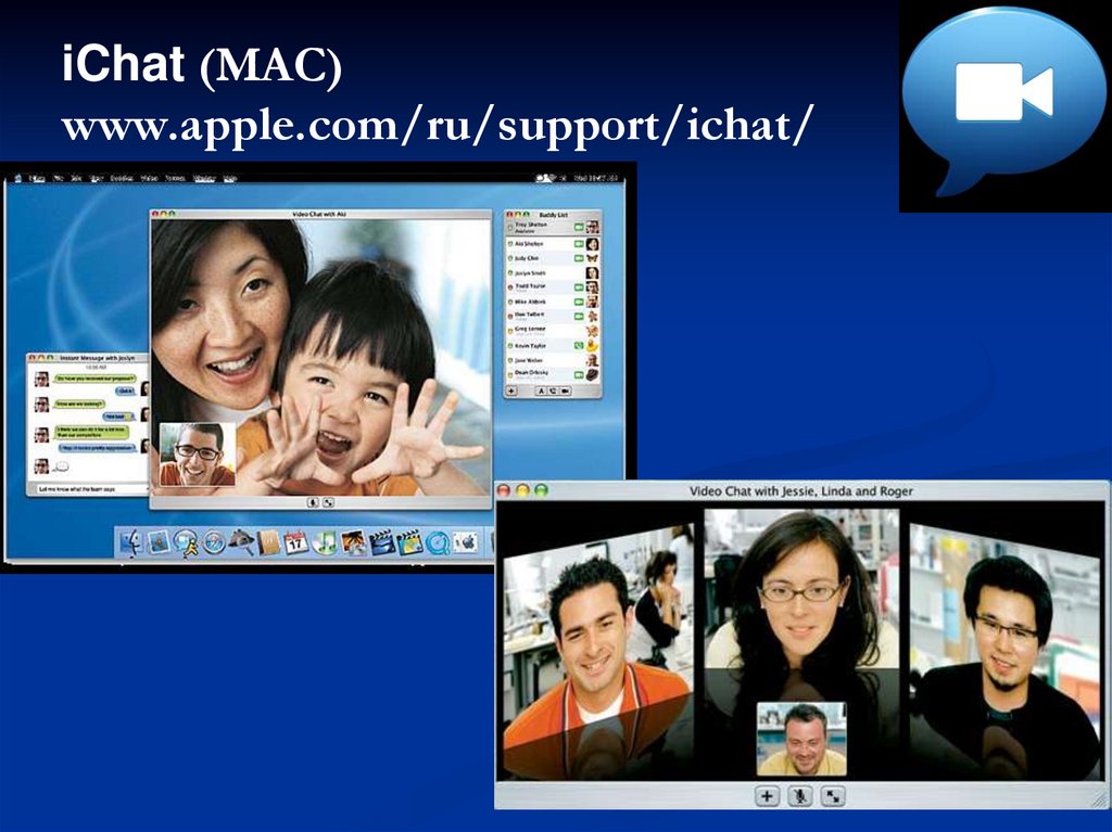 iChat (MAC) www.apple.com/ru/support/ichat/
