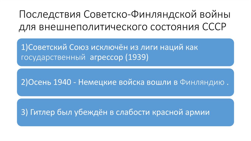 Значение Советско-Финляндской войны 