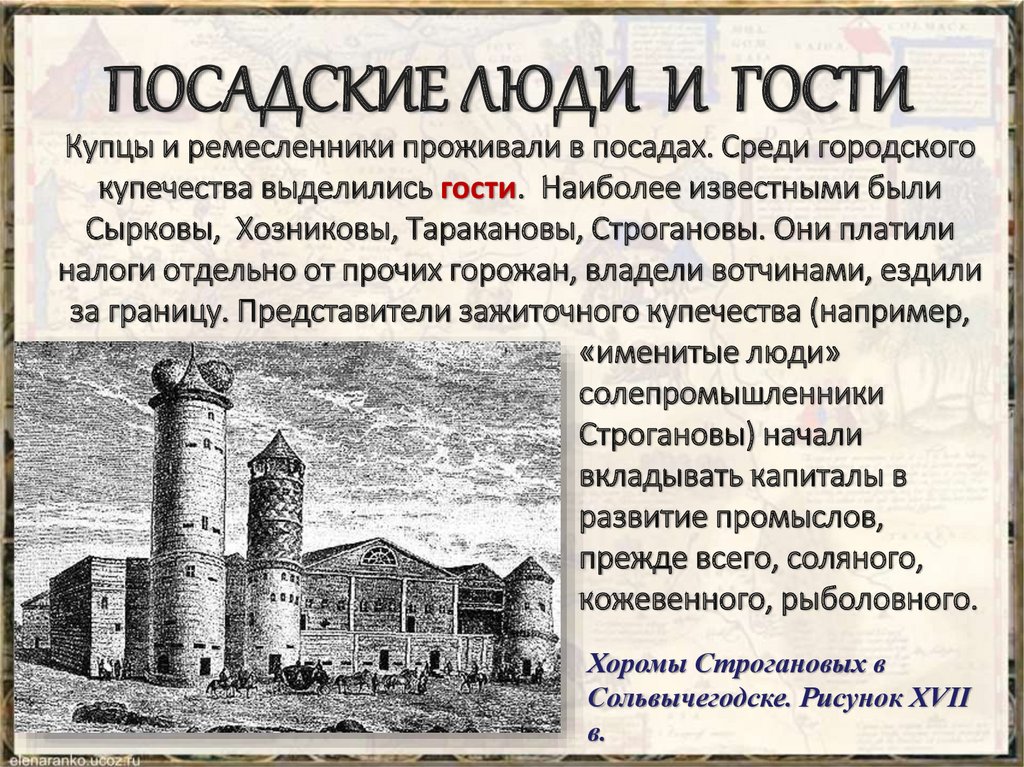 Посадские люди. Посадские и гости в 16 веке. Купцы и ремесленники проживали в посадах. Российское общество 16 века Посадские и гости.