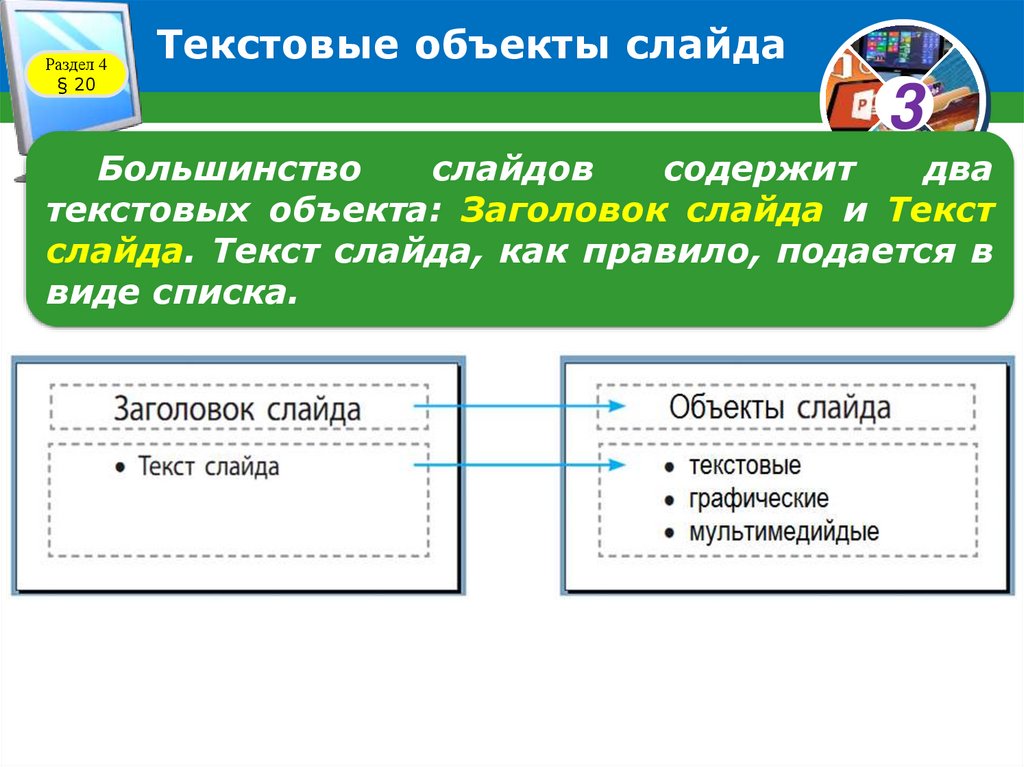 Текстовые объекты