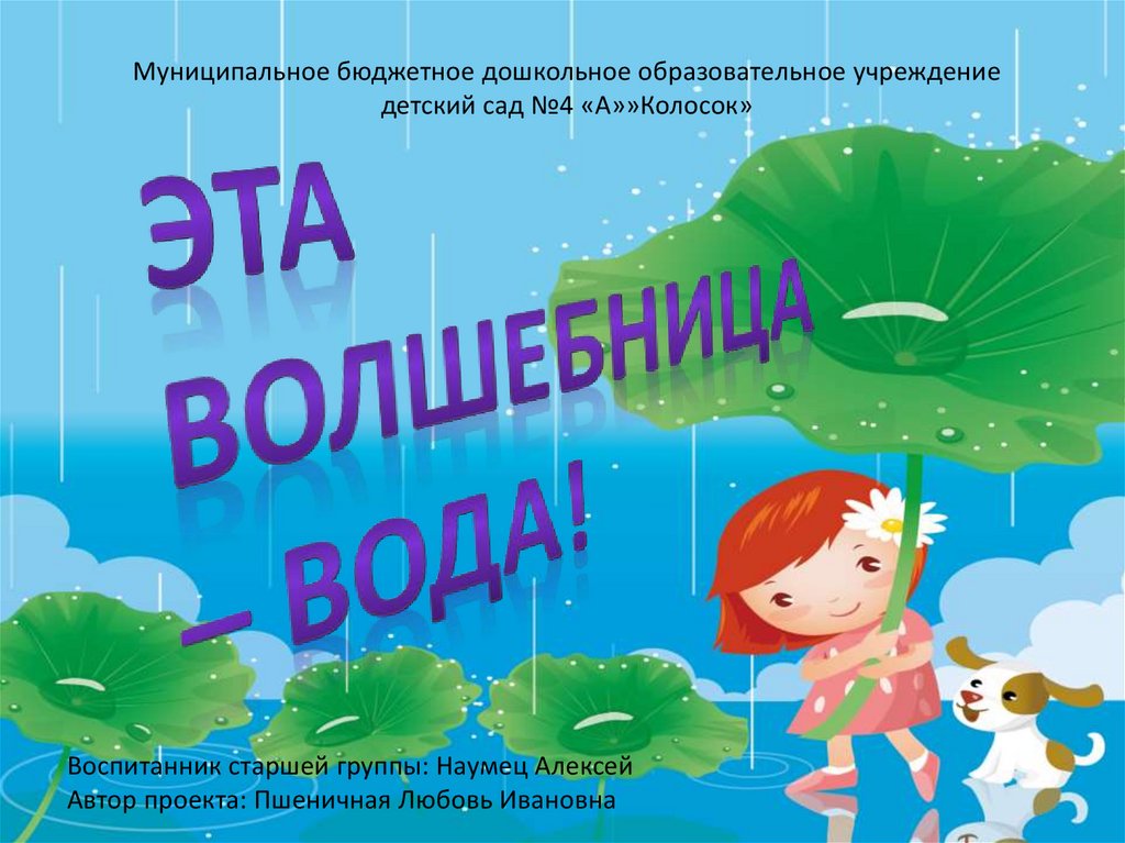 Презентация волшебница вода