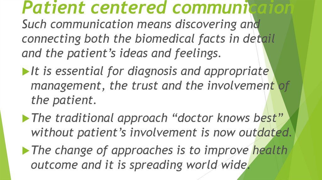 Patient centered communicaion