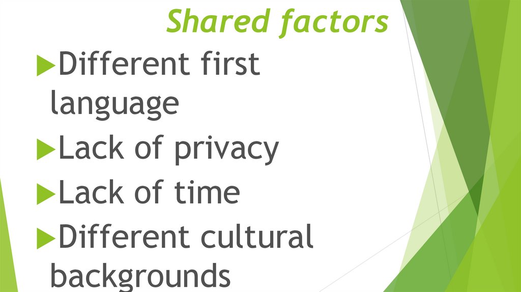 Shared factors