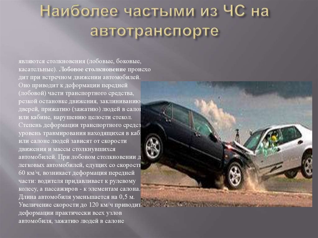 Автомобильные аварии презентация