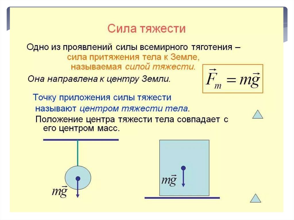 Сила тяжести тем больше