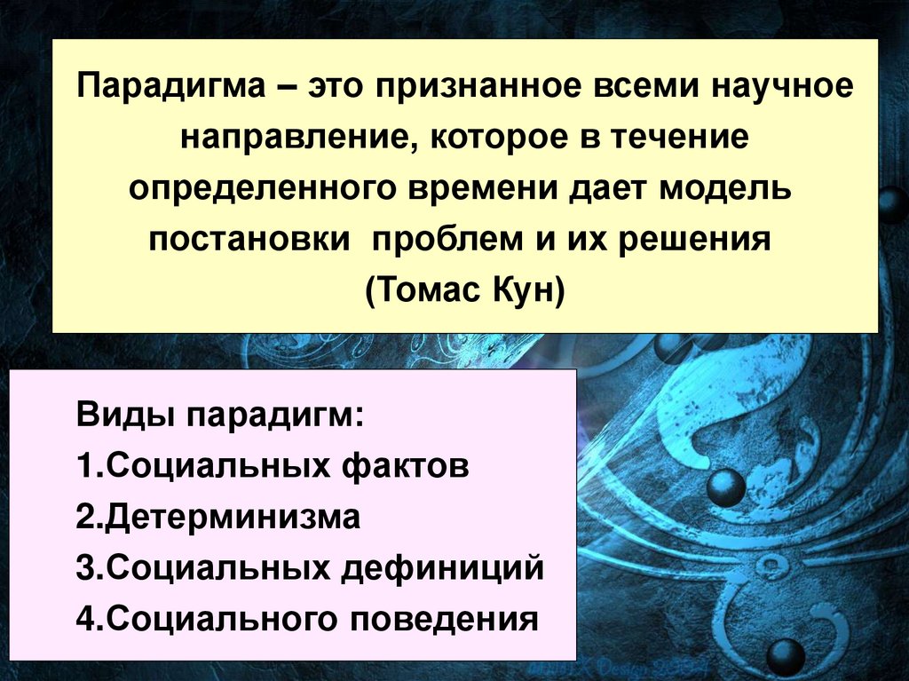 Направления современной социологии. Парадигма социальных фактов. Парадигма социального поведения. Парадигма социальных дефиниций.