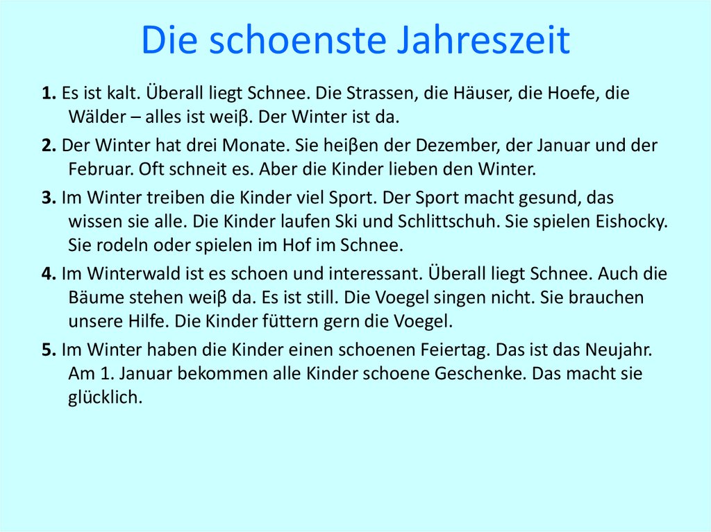 Die schoenste Jahreszeit