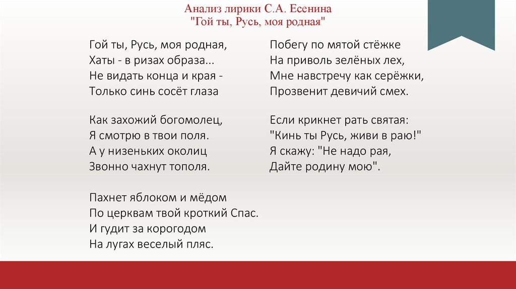 Гой ты русь моя родная стихотворный размер. Гой ты Русь моя родная стих. Стихотворение гой ты Русь моя родная Есенин. Стих Есенина гой ты Русь моя родная.