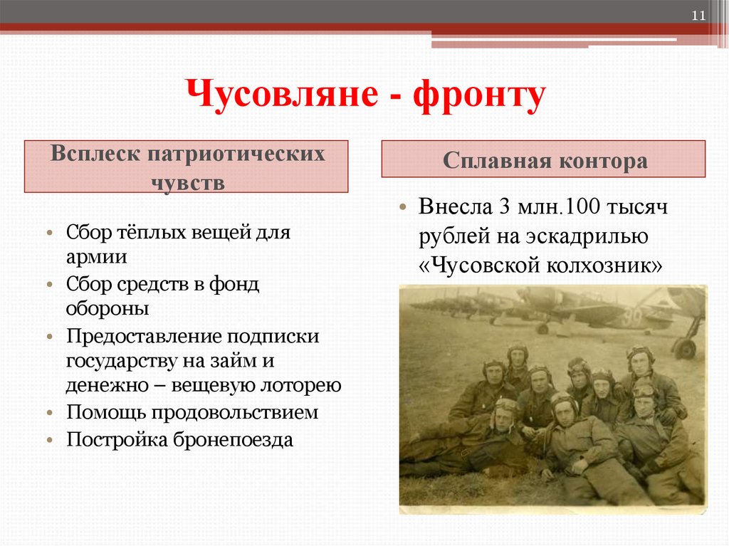 Чусовляне - фронту