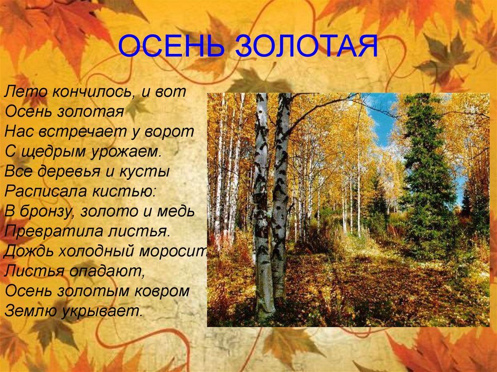 ОСЕНЬ ЗОЛОТАЯ
