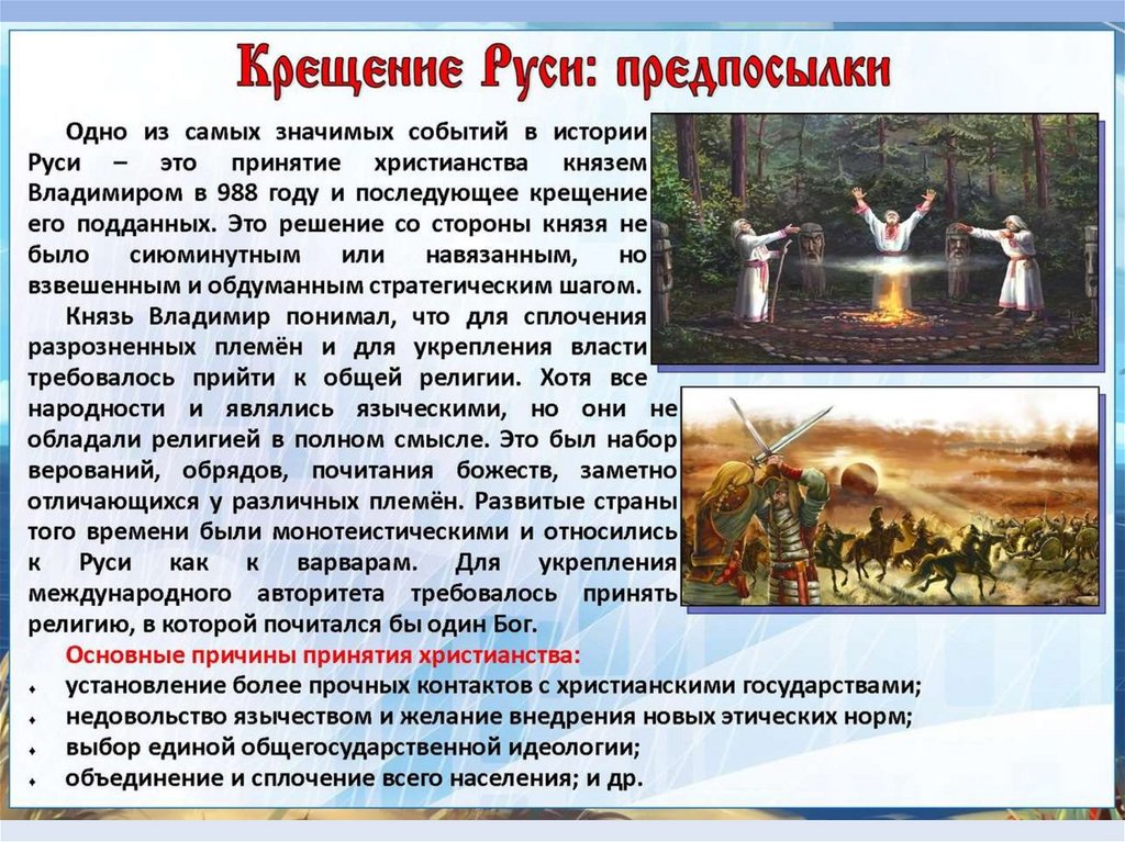 28 июля день крещения руси презентация