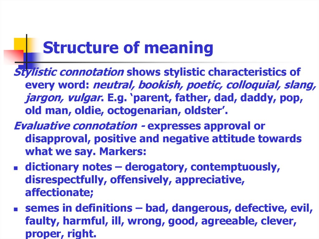Structure of meaning