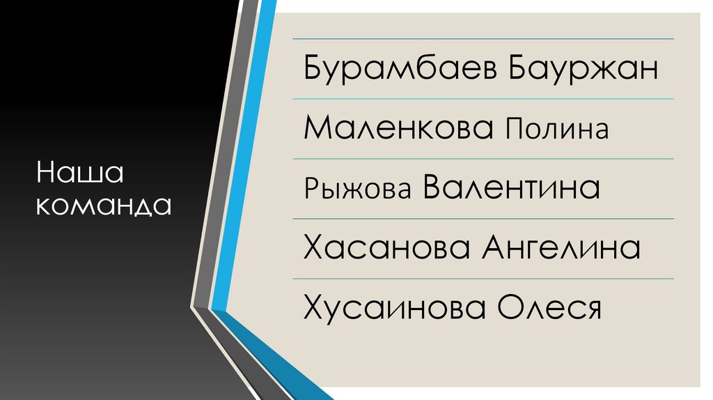 Наша команда