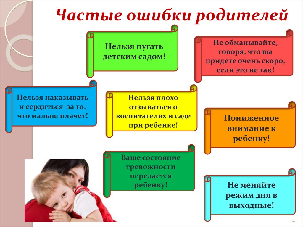 Частые ошибки родителей