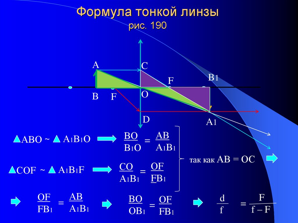 Расчет оптической линзы. Формула тонкой линзы. Вывод формулы тонкой линзы для собирающей линзы. Формула линзы d=2f. Линзы оптика физика 11 формулы.