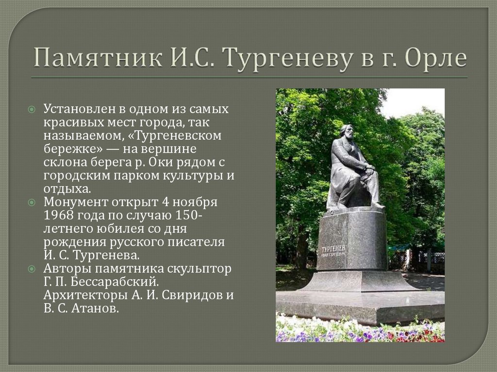 Город орел презентация