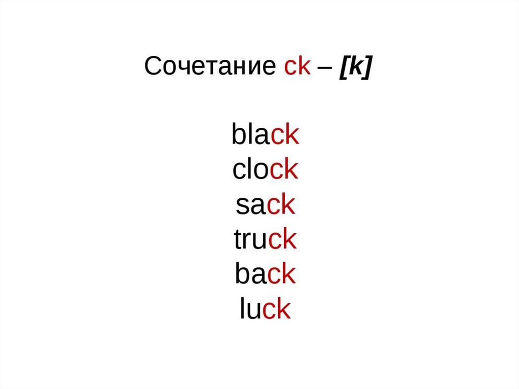 Ch ck. Правило чтения CK В английском языке. CK правила чтения в английском языке. CK буквосочетание в английском. CK правила чтения.
